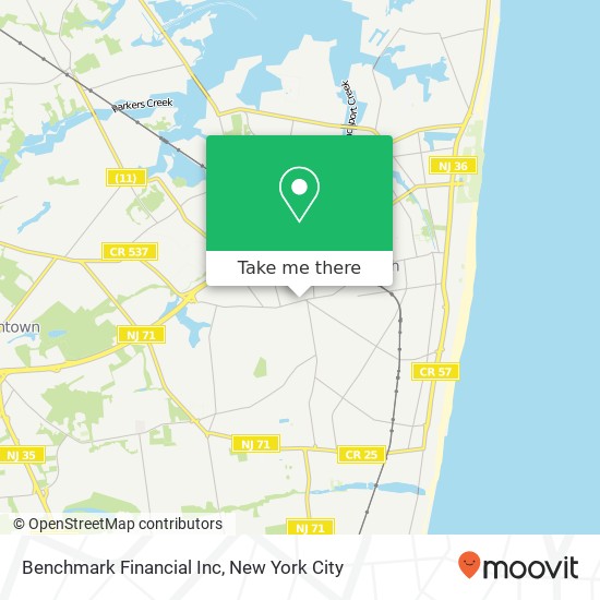 Benchmark Financial Inc map