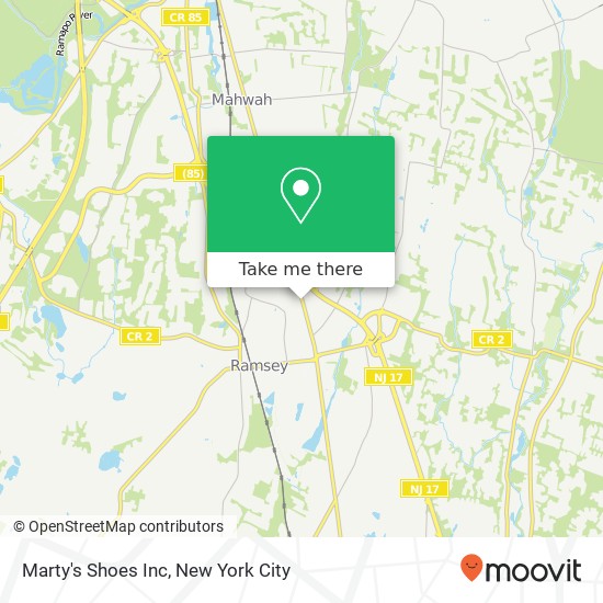 Mapa de Marty's Shoes Inc