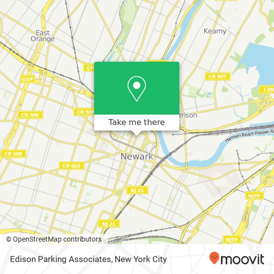 Edison Parking Associates map