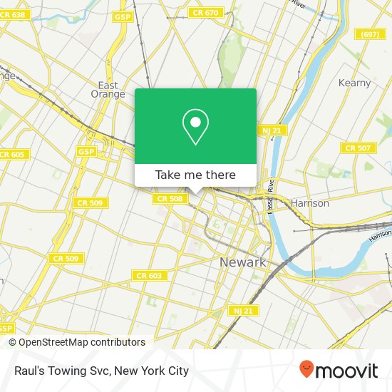 Raul's Towing Svc map