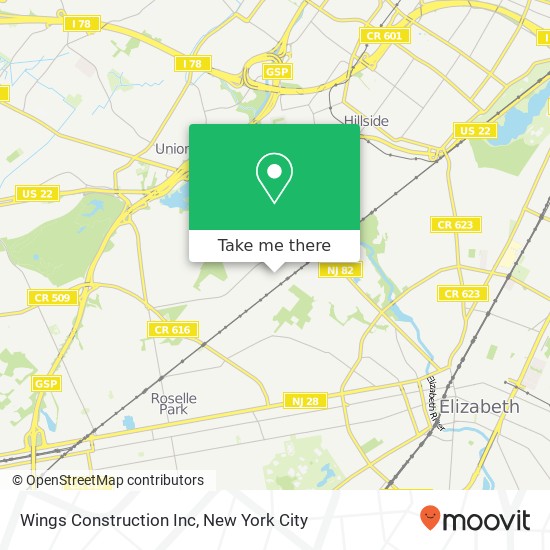 Mapa de Wings Construction Inc