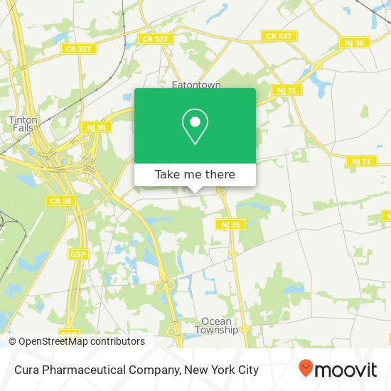 Cura Pharmaceutical Company map