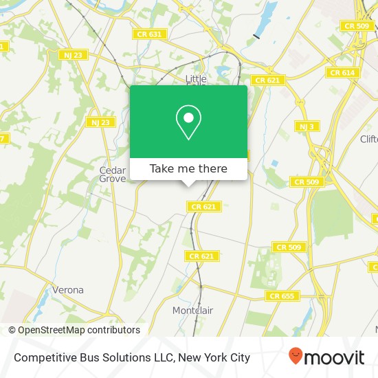 Mapa de Competitive Bus Solutions LLC