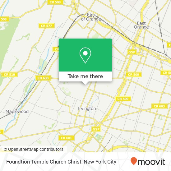 Foundtion Temple Church Christ map