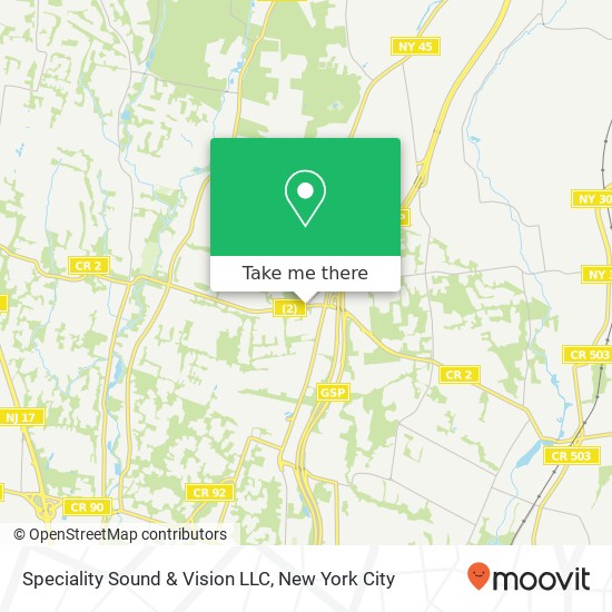 Mapa de Speciality Sound & Vision LLC