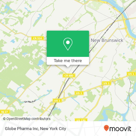 Mapa de Globe Pharma Inc