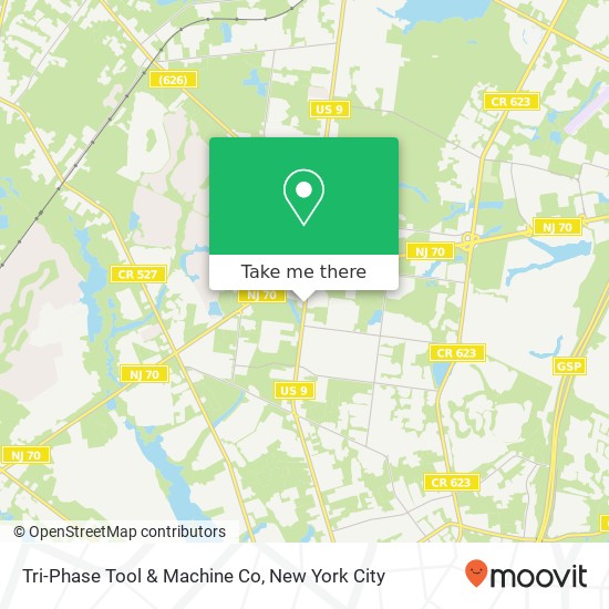 Mapa de Tri-Phase Tool & Machine Co