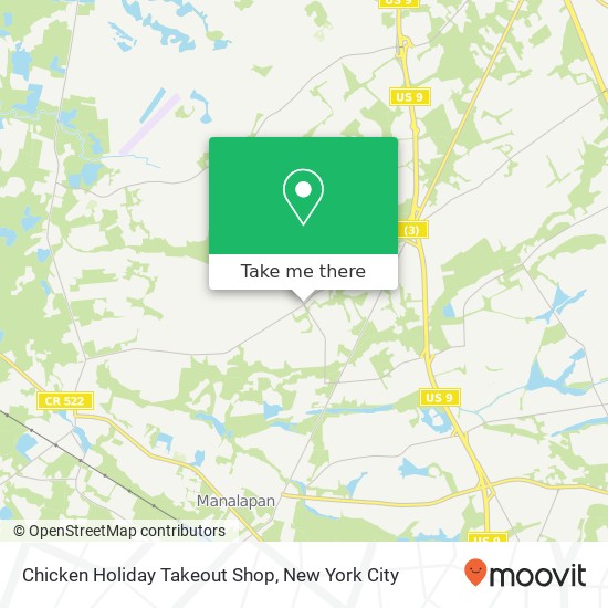 Chicken Holiday Takeout Shop map