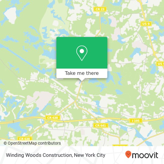 Winding Woods Construction map