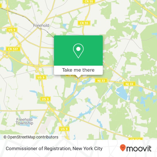 Commissioner of Registration map