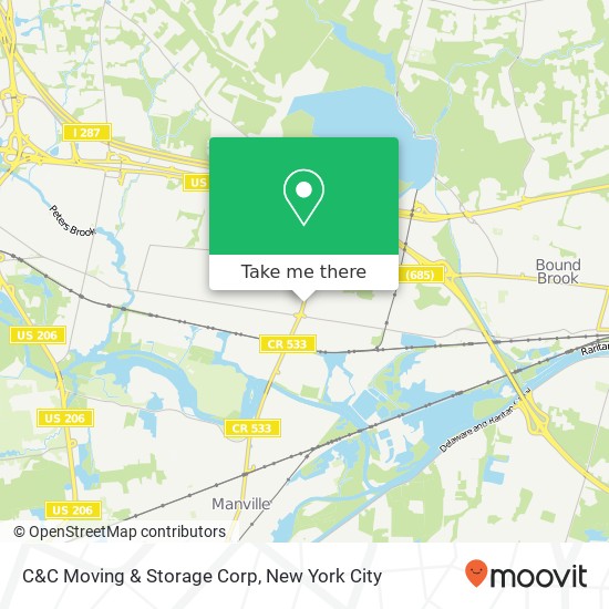 C&C Moving & Storage Corp map