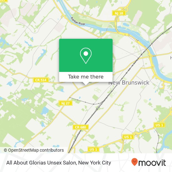 Mapa de All About Glorias Unsex Salon