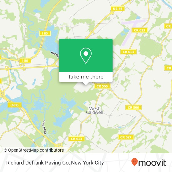 Richard Defrank Paving Co map