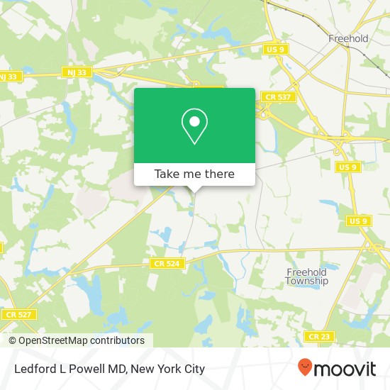 Ledford L Powell MD map