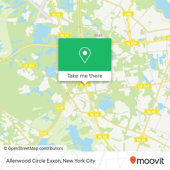 Allenwood Circle Exxon map