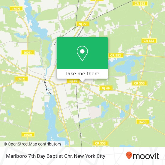 Marlboro 7th Day Baptist Chr map