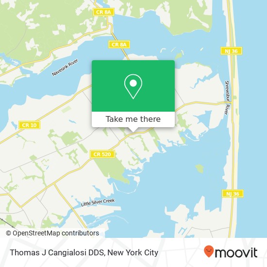 Mapa de Thomas J Cangialosi DDS