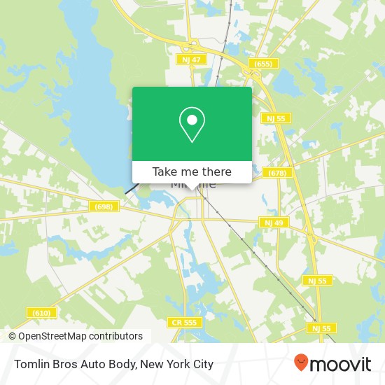 Tomlin Bros Auto Body map