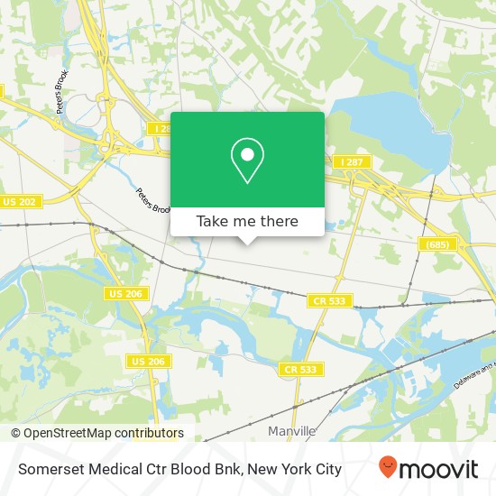 Somerset Medical Ctr Blood Bnk map