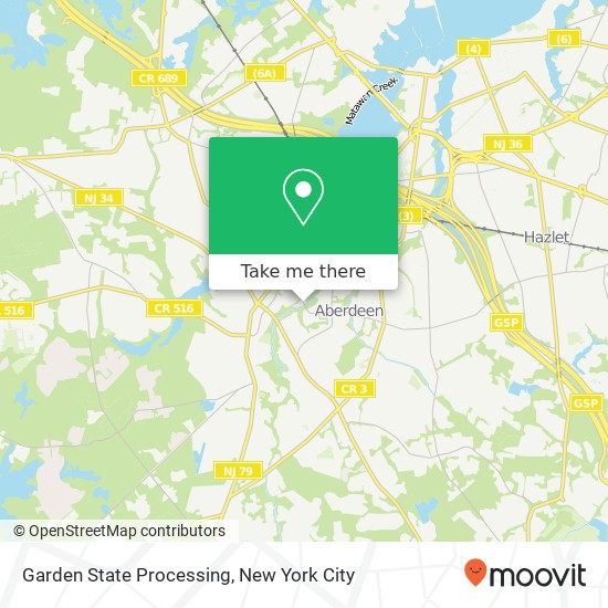 Garden State Processing map