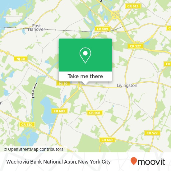 Wachovia Bank National Assn map