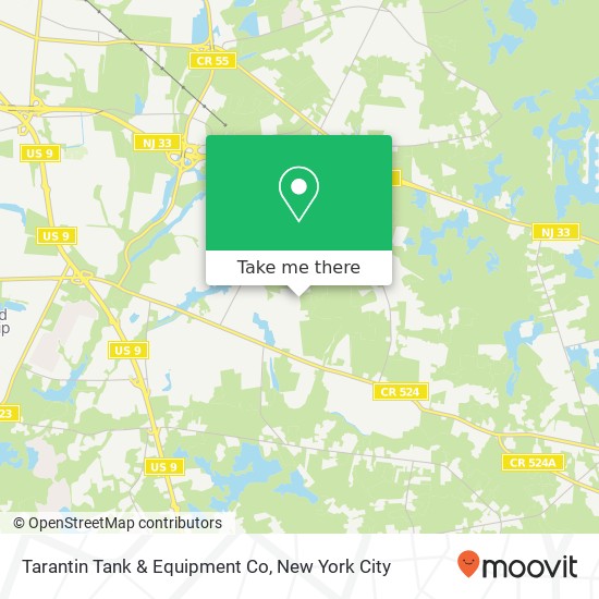 Tarantin Tank & Equipment Co map