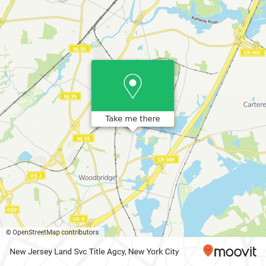 Mapa de New Jersey Land Svc Title Agcy