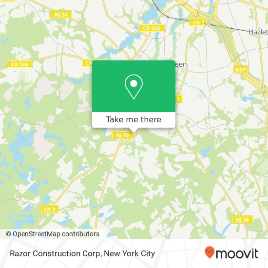 Mapa de Razor Construction Corp