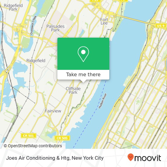 Joes Air Conditioning & Htg map