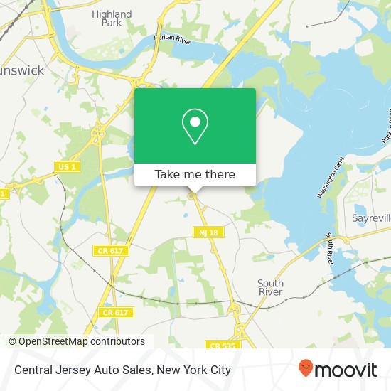 Central Jersey Auto Sales map