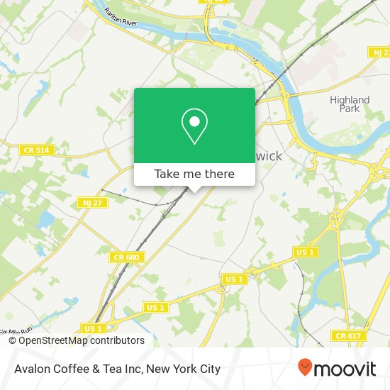 Avalon Coffee & Tea Inc map