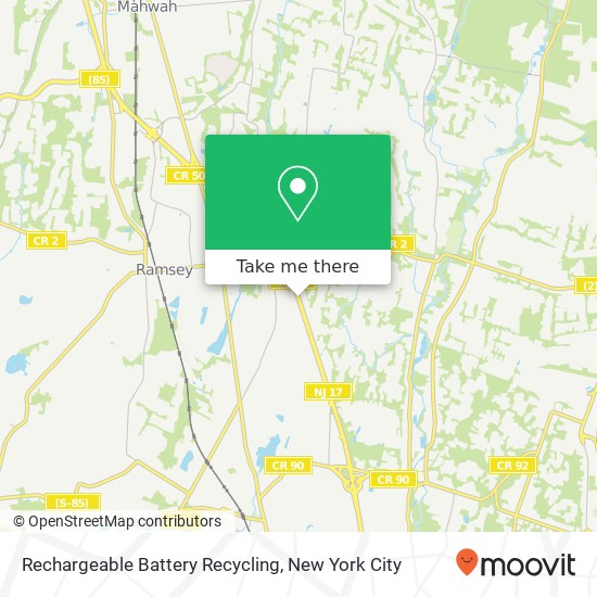 Mapa de Rechargeable Battery Recycling