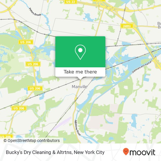 Bucky's Dry Cleaning & Altrtns map