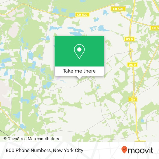 Mapa de 800 Phone Numbers