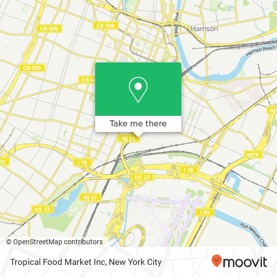 Mapa de Tropical Food Market Inc