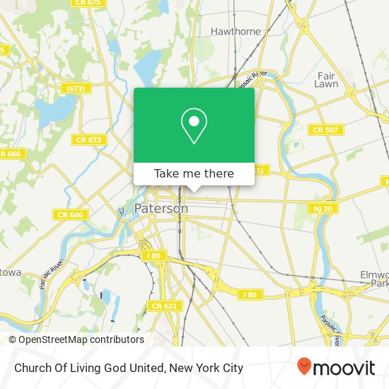 Church Of Living God United map