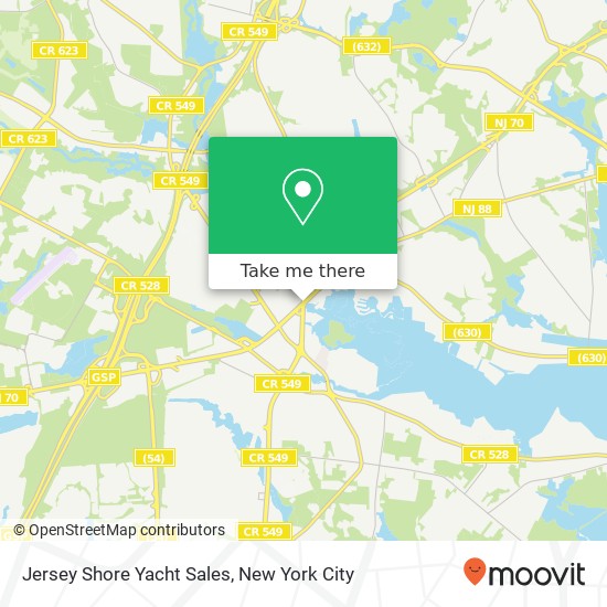 Jersey Shore Yacht Sales map