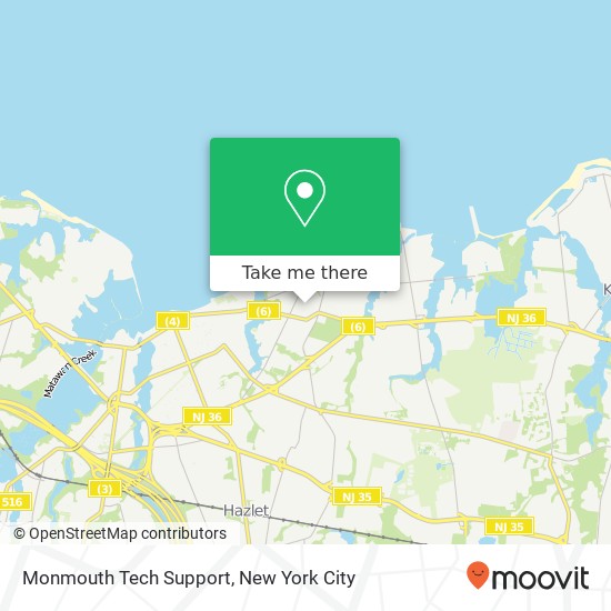 Mapa de Monmouth Tech Support