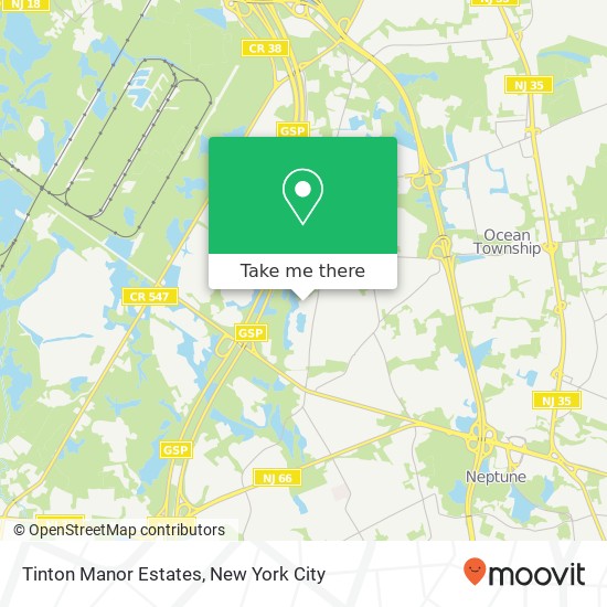 Tinton Manor Estates map