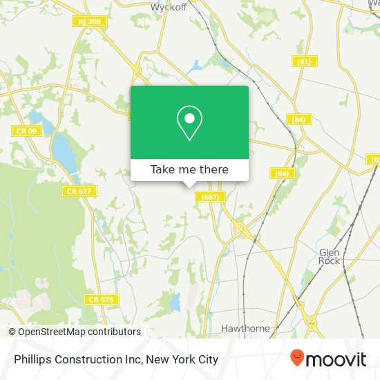 Phillips Construction Inc map