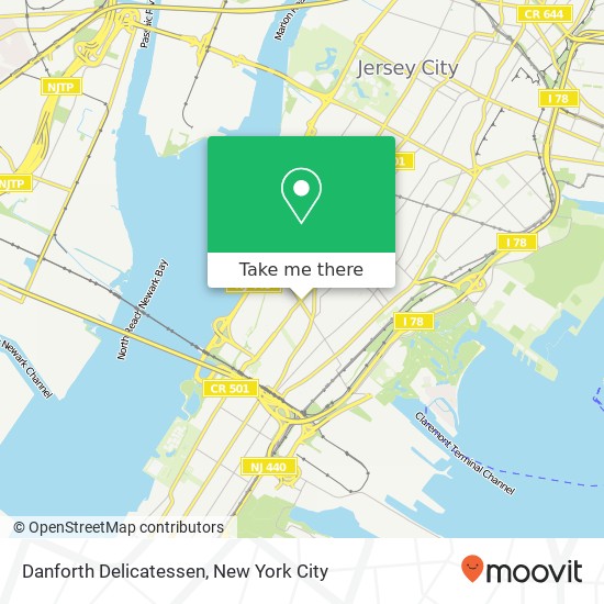 Mapa de Danforth Delicatessen