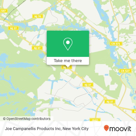 Joe Campanellis Products Inc map