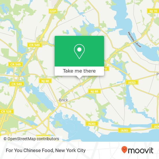 Mapa de For You Chinese Food