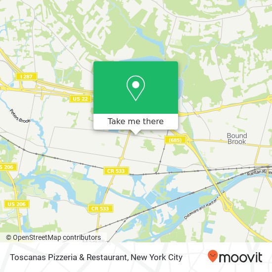 Toscanas Pizzeria & Restaurant map