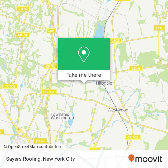 Sayers Roofing map