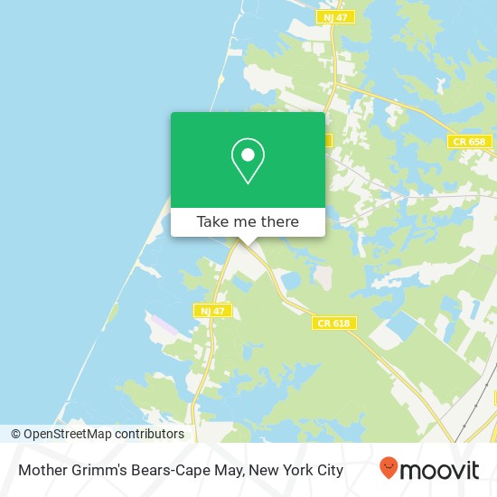 Mother Grimm's Bears-Cape May map