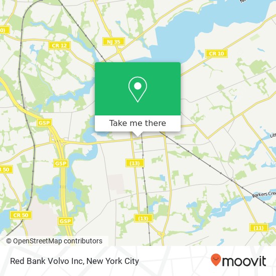 Red Bank Volvo Inc map