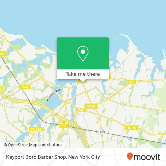 Mapa de Keyport Boro Barber Shop