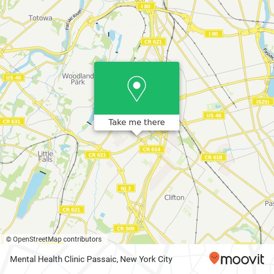 Mental Health Clinic Passaic map