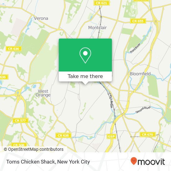 Toms Chicken Shack map
